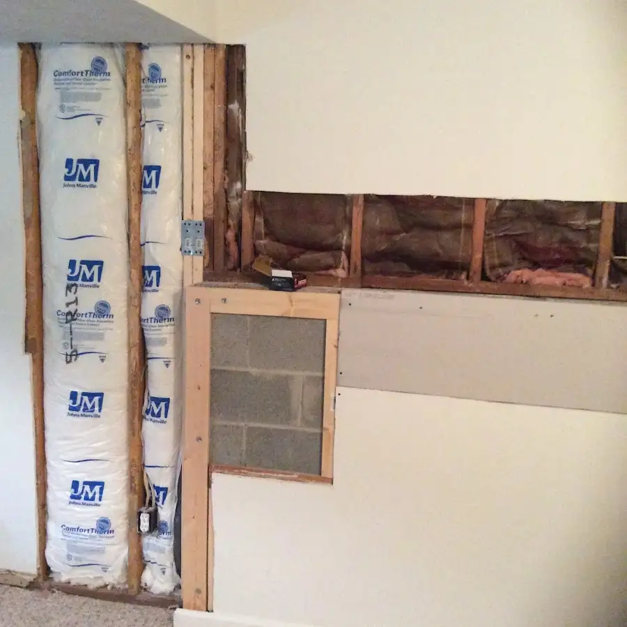 Wall insulation replacement during Contents Cleaning & Restoration in Oak Lawn